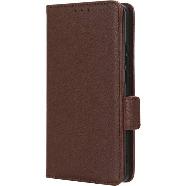 Motorola Edge 40 PU Litchi Läder Fodral - Brun