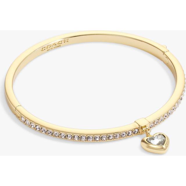 Coach Heart Gold Tone Charm Bangle