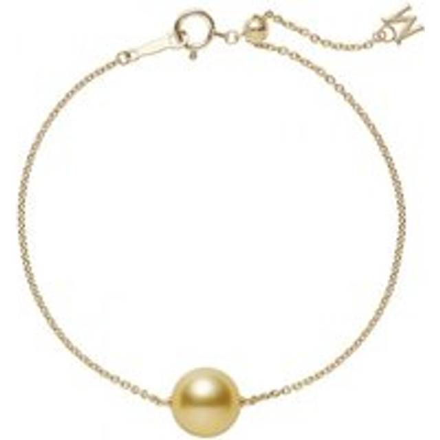 Mikimoto 18ct Yellow Gold 10mm Gold South Sea Pearl Adjustable Chain Bracelet