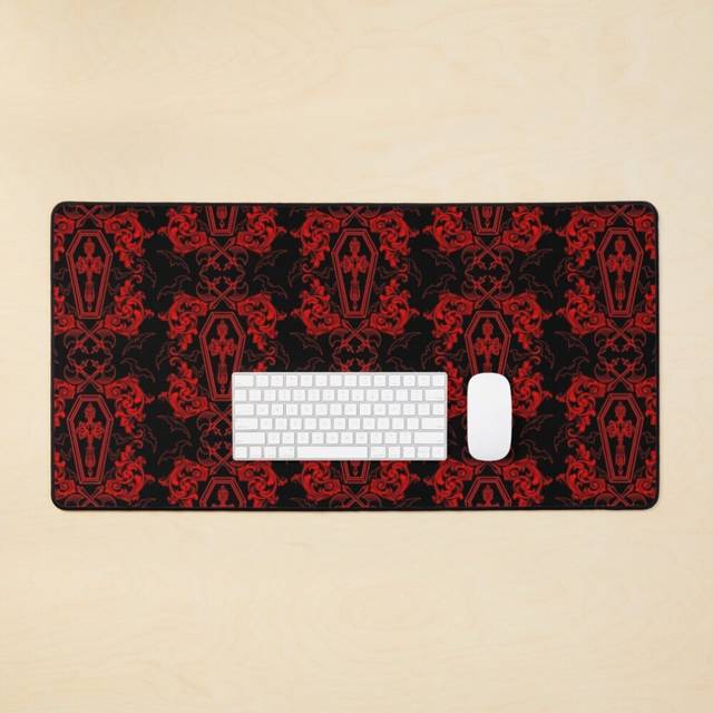 Desk Mat Gothic Vampire Large Gaming Mouse Pad 35x16 inch