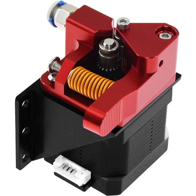 Aluminum Upgrade Dual Gear Mk8 Extruder for Extruder Ender 3 CR10 CR-10S PRO RepRap 1.75mm 3D Parts Drive Feed double pulley