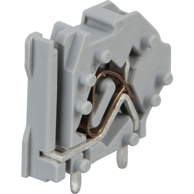 WAGO 745-801 1 Pole 5mm 32A 45° Stackable PCB Terminal Block Grey
