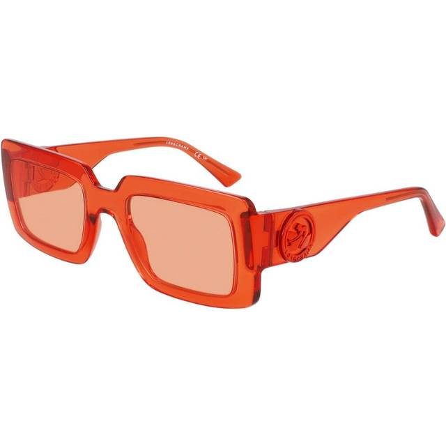 Longchamp Orange Rectangular Ladies Sunglasses LO743S 842 53 (OS)