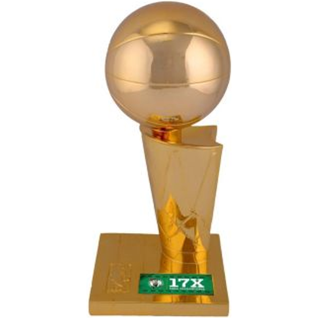 Boston Celtics 17-Time NBA Finals Champions 12" Replica Larry O'Brien Trophy with Sublimated Plate
