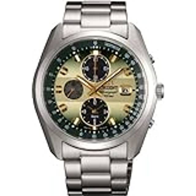 [Orient] ORIENT NEO70's Neo Seventies Watch SOLAR Solar Chronograph Made in Japan WV0021TY Men's Gold