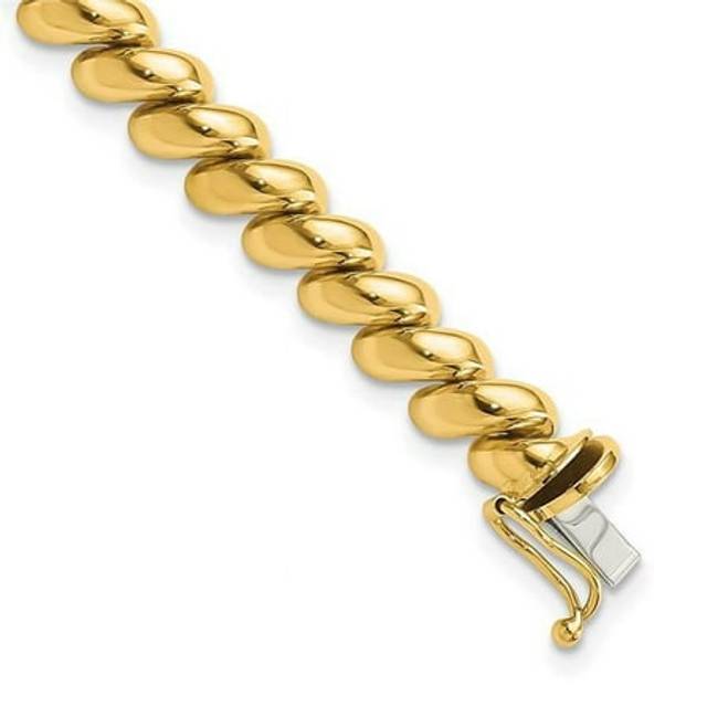 Quality Gold SM10-8 14K Yellow Gold San Marco 8 in. Bracelet
