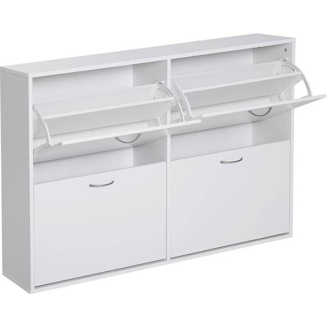 HOMCOM Shoe Cabinet 837-004WT Particle Board White 240 mm x 1200 mm x 810 mm