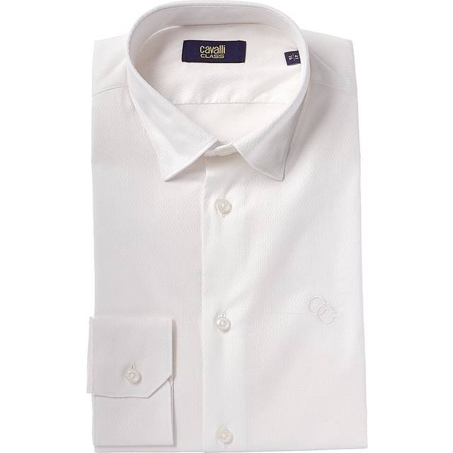 Cavalli Class Textured Slim Fit Dress Shirt