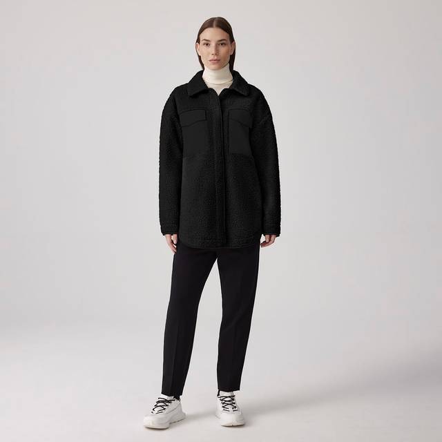 Simcoe Breathable Lightweight Sherpa Shacket - BLACK - Large