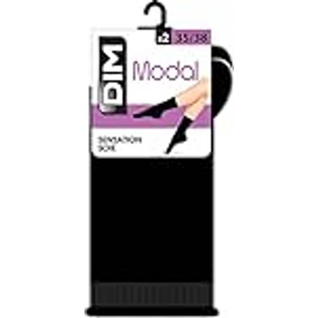 Pack of 2 Pairs of Crew Socks - black + black - 39/42 (5.5 to 8)