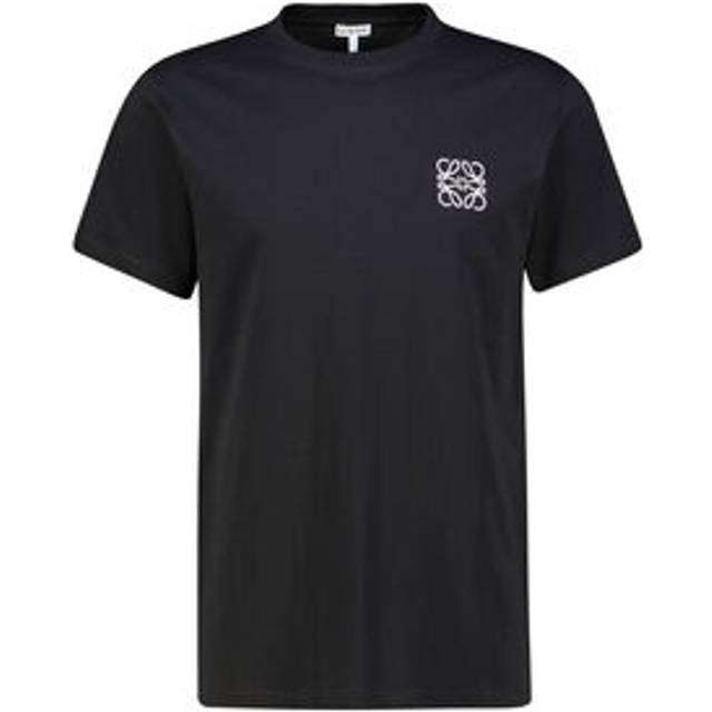 Anagram Logo Crew Neck T Shirt - Black - Spanish brand Loewe highlights its brand-loyal vision in its latest menswear collection. Comprising of sleek silhouettes and elevated basics, each design is emblazoned with recognisable branding details such as the fashion house's Anagram logo.