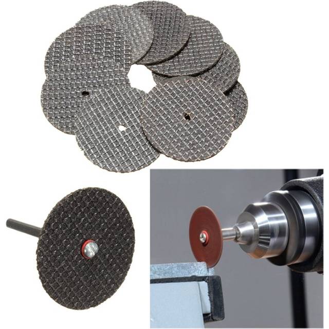 50Pcs Black Cutting 32mm Wheel Disc with 2 Mandrel Bit For Dremel Rotary Tool Set