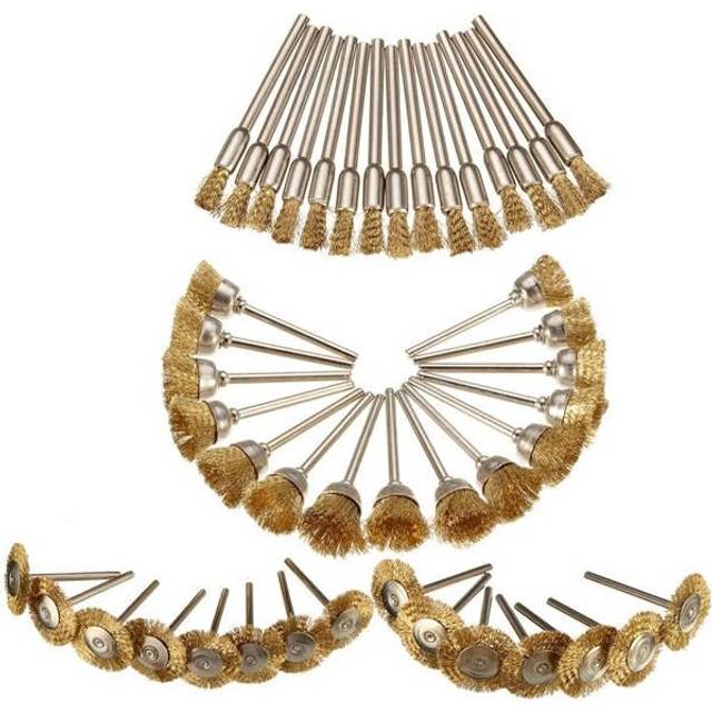 45pcs Steel Wire Wheel Brushes Sanding Set Dremel Accessories for Rotary Tool