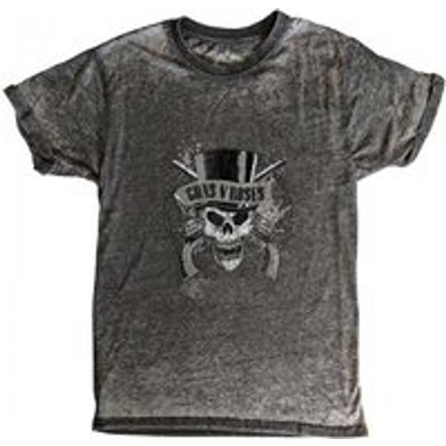 Faded Skull Burnout T-Shirt - Grey - M