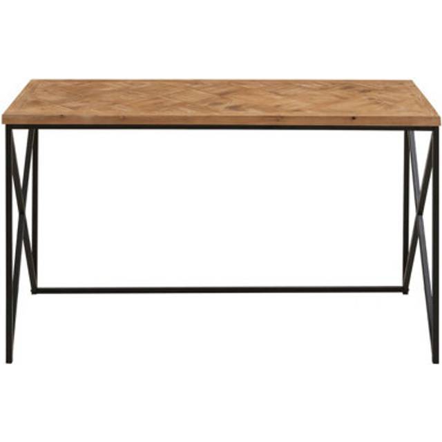 Premier Housewares Kickford Console with Natural Parquet Top - Interiors by Premier - Multi - 120 x 48 x 74cm