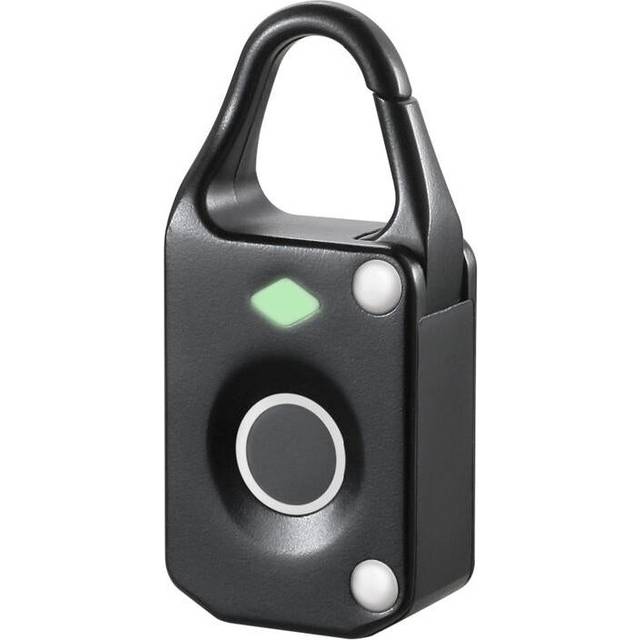 (Black) Anti-theftl Electronic Smart Fingerprint Padlock Outdoor Travel Suitcase Bag Lock