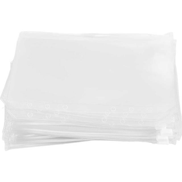 20 Pcs Cash Envelope 6 Holes Budget Binder Pockets Zipper Folders for A6 Notebook Binder Binder Accessories