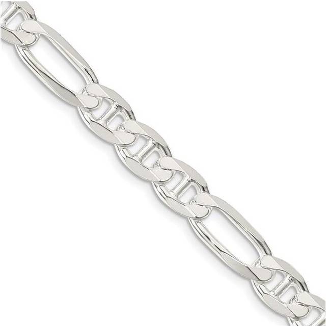 Sterling Silver 7.5 mm Figaro Anchor Chain