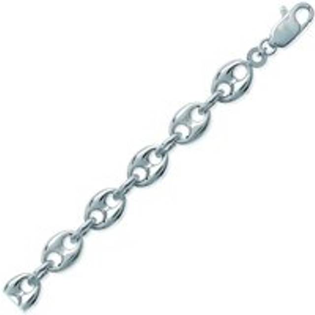 Les Trésors De Lily [C5513] - Silver Bracelet 'Coffee Bean' 19 cm 8 mm