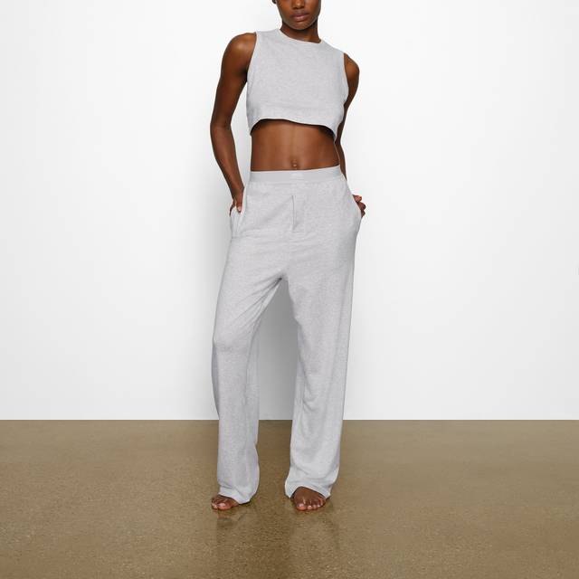 SKIMS Loose Pants | Grey | Medium | Boyfriend - Light Heather Grey