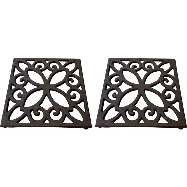 Cast Iron Square Table Trivet (Pack of 2)