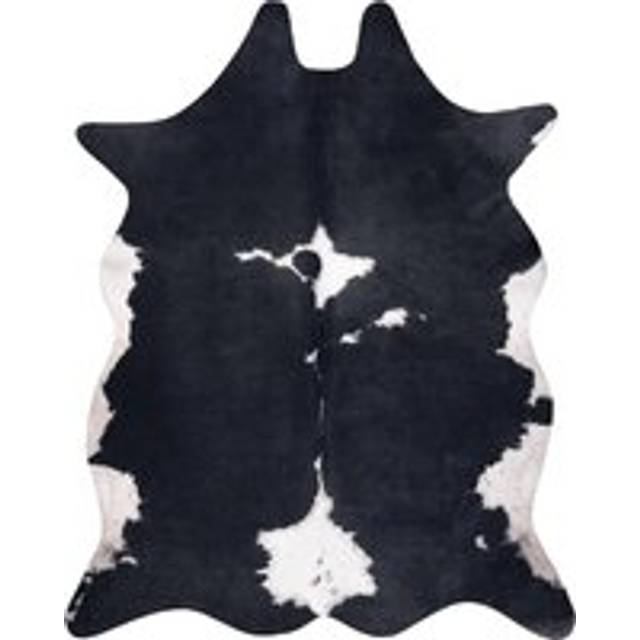 Carpet Artificial Cowhide, Cow G5070-3 black white Leather black 155x195 cm