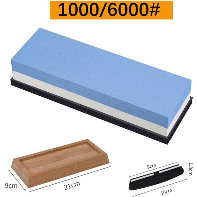 (a-1000 6000 grit set 18x6x3cm) Professional Knife Sharpener Whetstone Grinding Stones Double-sided Knife Sharpening Stone 1000 6000 Grit Sharpener Ki