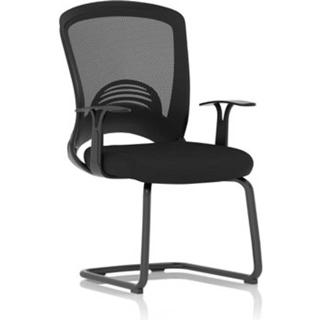 Astro Mesh Back Visitor Chair Cantilever Leg Bespoke Fabric Seat Black - BR000307