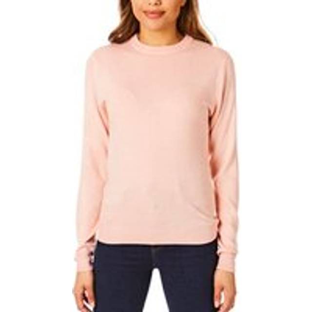 (Soft Pink, X-Large) Light & Shade Ladies Crew Neck Super Soft Knitted Jumper