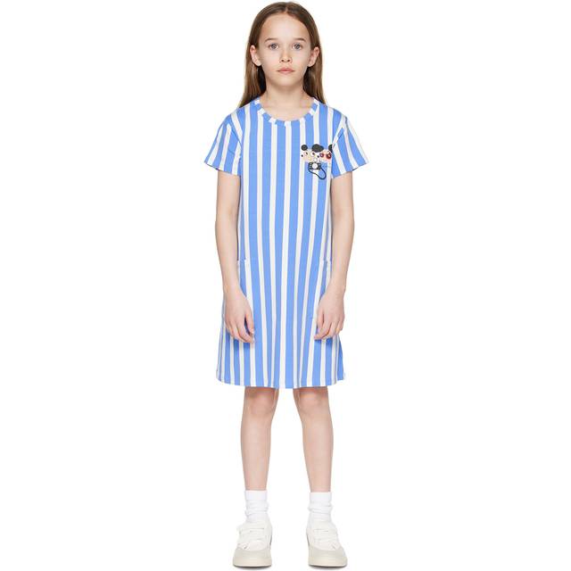 Mini Rodini Kids Blue Ritzratz Stripe Dress - Blue - cm 80-86