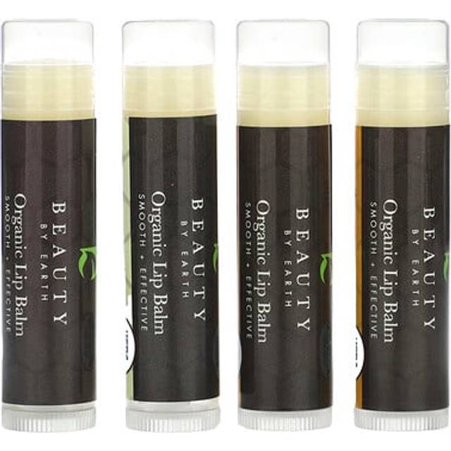 Beauty By Earth, Organic Lip Balm, Vanilla Bean and Honey, 4 Tubes, 0.15 oz Each