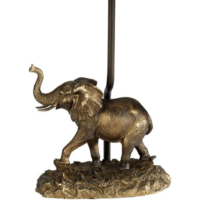 Sabi Bronzed Patina Table Lamp Elephant Statuette Base Only - Brown - One Size