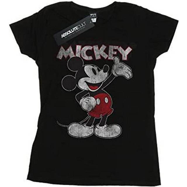 Disney Womens/Ladies Presents Mickey Mouse Cotton T-Shirt XL black
