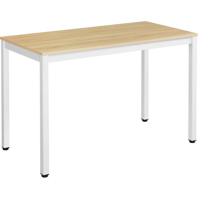 Vasagle datorbord, studiebord, stabilt kontorsbord, stort spelbord, enkel montering, för hem och kontor, med justerbara utjämningsfötter, 120 x 60 x 7