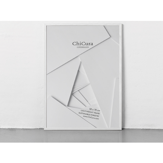 CHICURA Wooden Frame - 50X70cm - Acrylic |Vit |50X70 cm