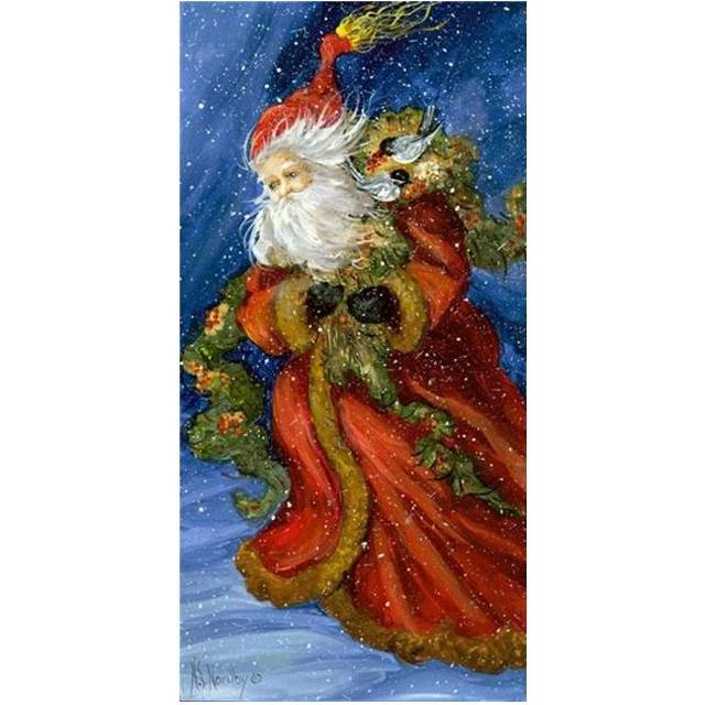 Old World Santa Poster Print by Harriet Nordby - 12 x 24 in.