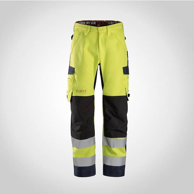 Snickers 6563 ProtecWork Waterproof Shell Trousers Class 2 High Visibi