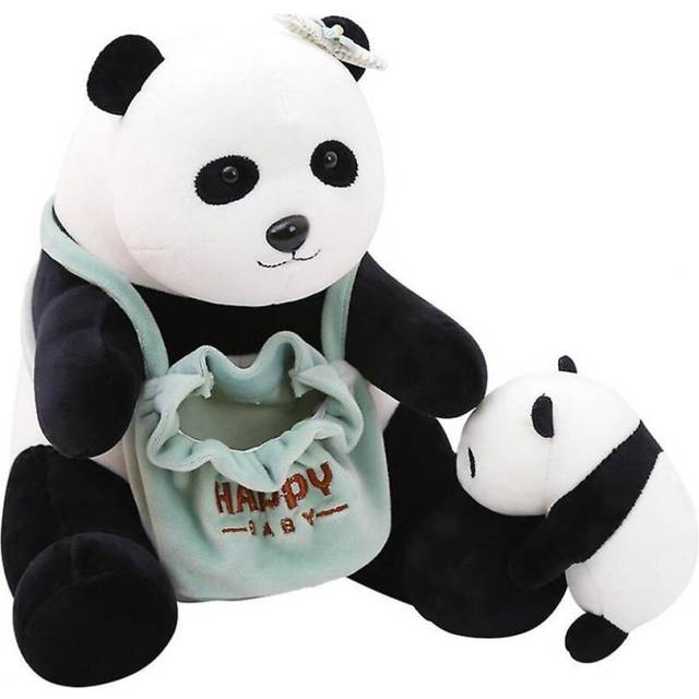 Good Quality Sitting Mother And Baby Plush Toys Stuffed Soft Animal Dolls Kids Gift
