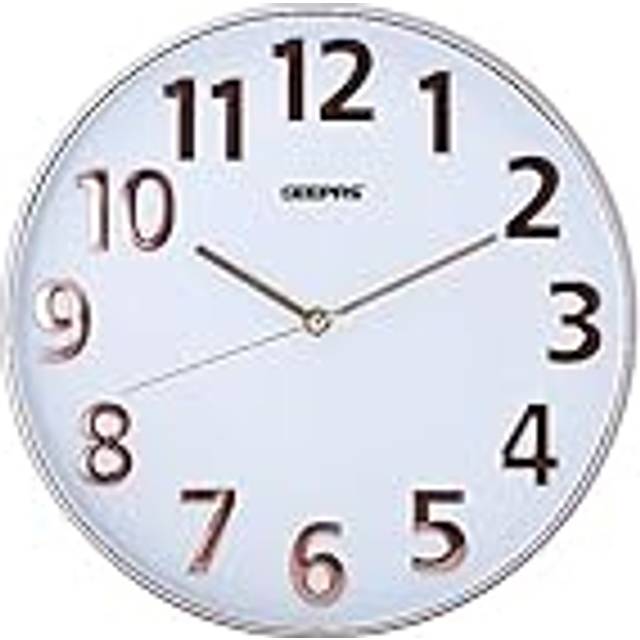 3D Rose Gold and White Glass Wall Clock