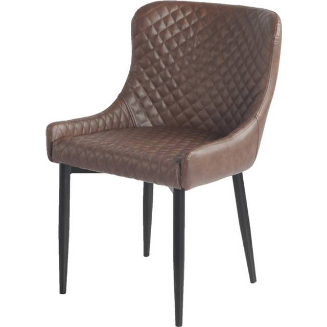 Julian Bowen Luxe Set Of 2 Faux Leather Dining Chairs - Brown