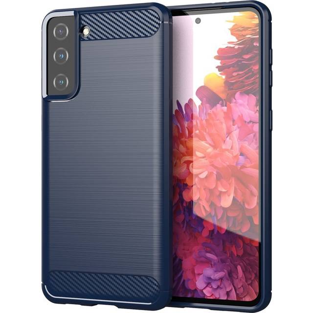 Carbon Flexible TPU skal till Samsung Galaxy S21 Plus 5G - BlÃ¥