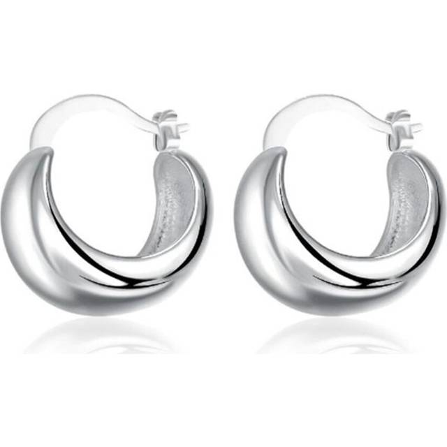 3PCS  Copper Smooth Egg Shape Hoop Earrings Cute Romantic Jewelry for Women Wedding Party Gift Wholesale
