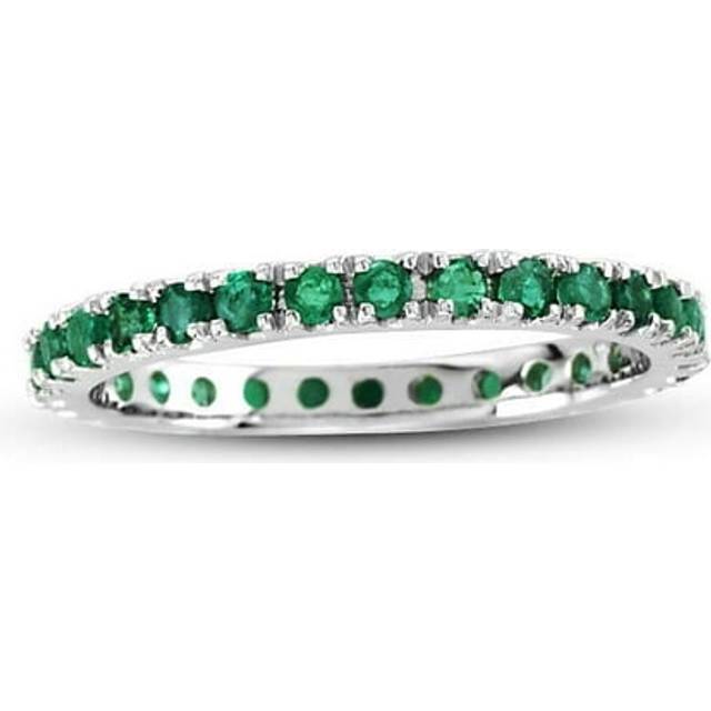 Louis Creations RL1761EM-8.5 0.66 CTTW Emerald Eternity Ring, 14K Gold - Size 8.5