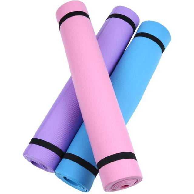 (Purple) 4Mm Pilates Yoga Mat Non Slip Exercise Pad Home Gym Fitness