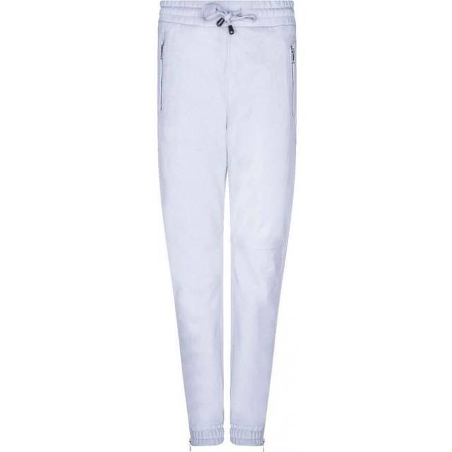 Infinity Leather Womens White Real Nappa Trousers Joggers - Size 14 UK