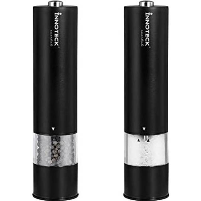 Essentials Electric Salt and Pepper Grinder Set - Black (22.5cm H X 5.5cm W X 5.5cm D)