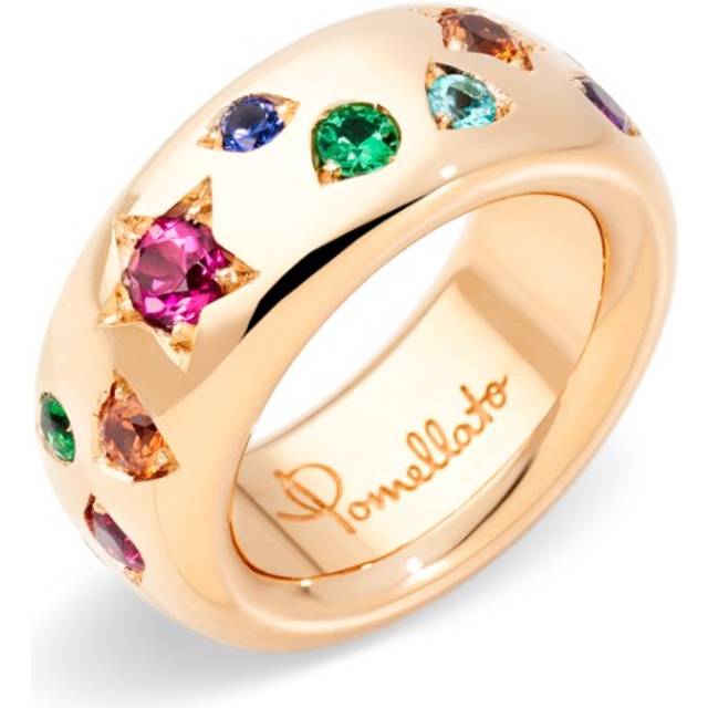Pomellato Rose Gold, Sapphire and Mixed Stone Iconica Ring - 50