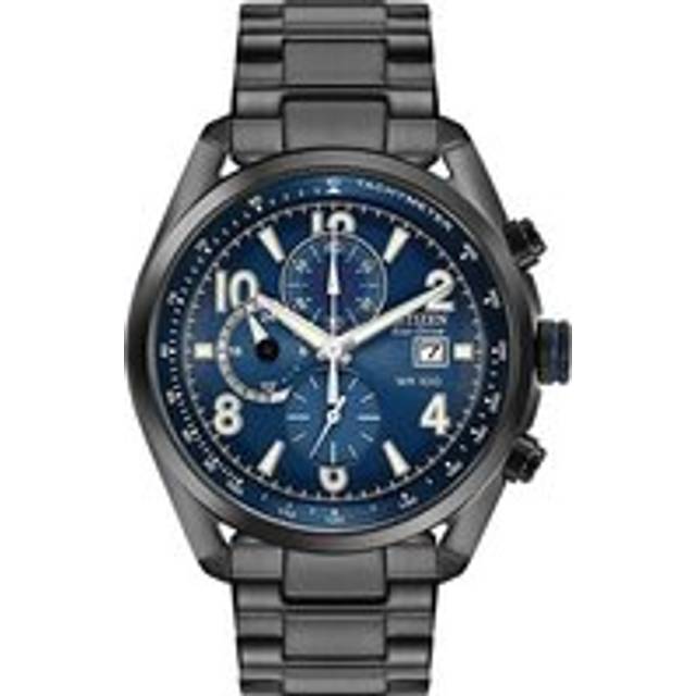 Citizen CA0365-54L Black Ion-Plated Eco-Drive Chronograph Watch - W38123