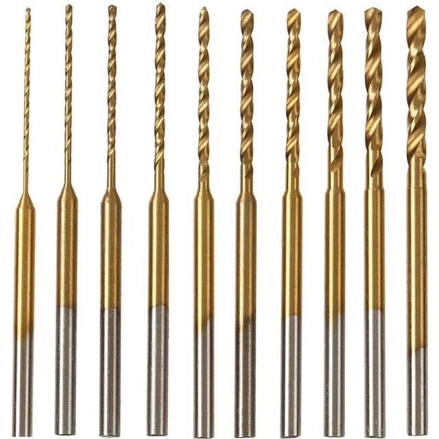 -Twist Drill Bit Set - 10Pcs 0.6mm-2.2mm Drill Bit 2.35 HSS Mini Engraving Drill Bits Hole Drilling Tool