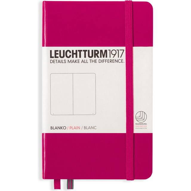 LEUCHTTURM1917 - Notebook Hardcover Pocket A6-187 Numbered Pages for Writing and Journaling (Berry  Plain)
